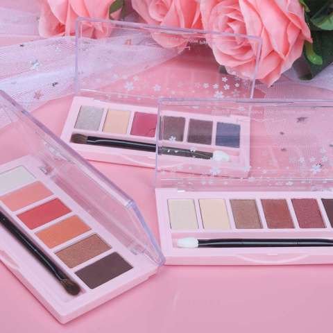 6 Colors Matte Eyeshadow Palette Set Makeup Eye Shadow Powder Palette Makeup Pigment Beauty Brushes